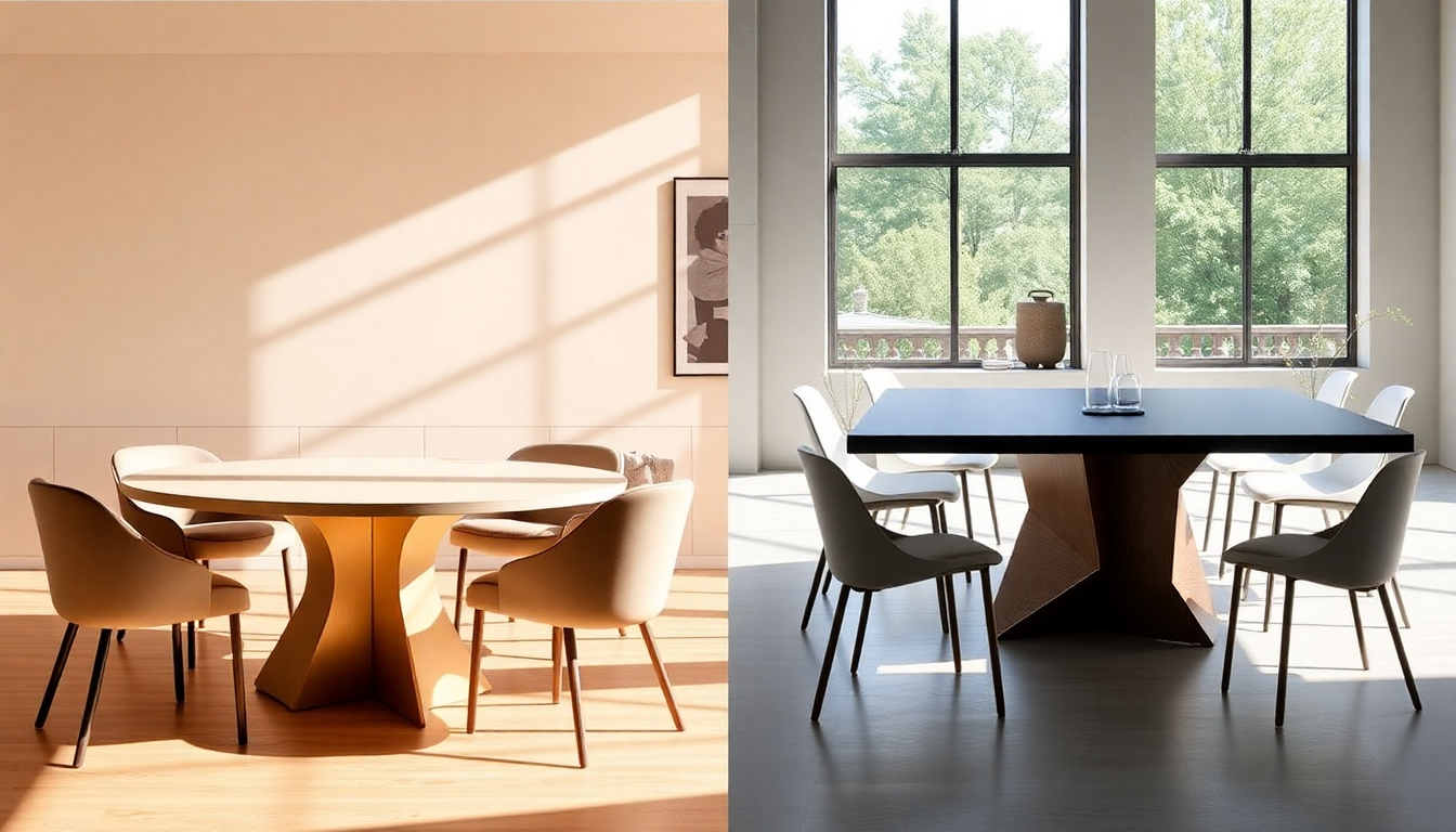 Round vs. Rectangular: Choosing the Right Dining Table Shape