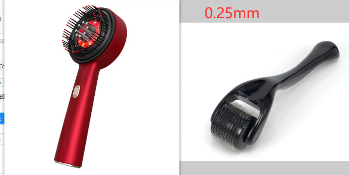 Electric Massage Comb Home Scalp Drain Comb Red Light Anti-slip Hair Care Multi-functional Massage Comb Red 0.25mmset