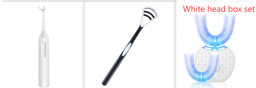 360 Degrees Intelligent Automatic Electric Toothbrush Waterproof U Type Tooth Brush Whitening Blue Light USB Charging Set5