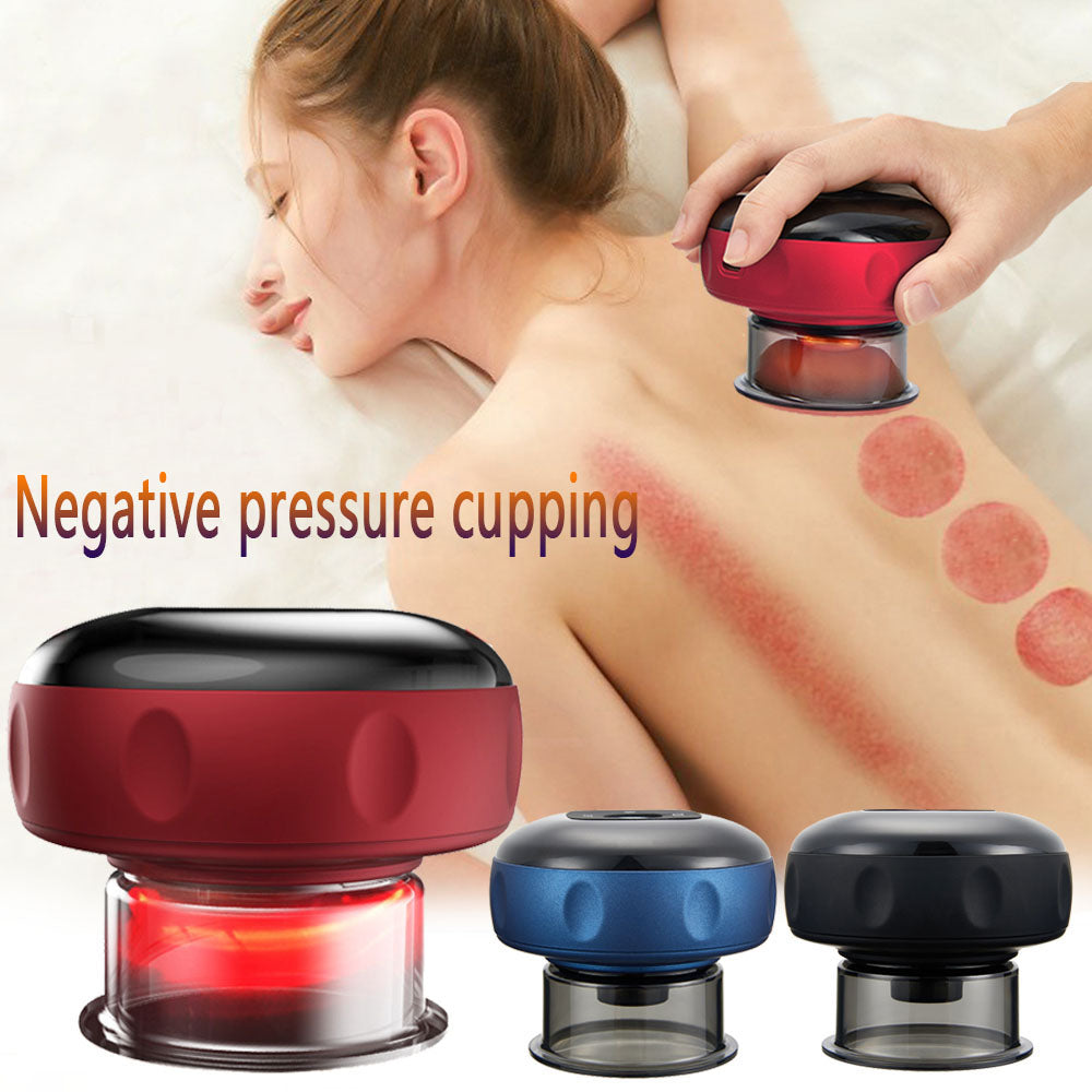 Electric Vacuum Cupping Massage Body Cups Anti-Cellulite Therapy Massager For Body Electric Guasha Scraping Fat Burning Slimming Black 2PC 6speed charging USB