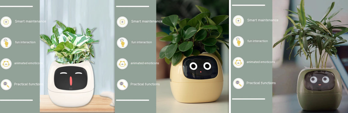 Smart Planter Endless Fun Over 49 Rich Expressions 7 Smart Sensors And AI Chips Make Raising Plants Easy And Fun Set40 Small