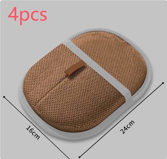 Pet Hair Remover Mitt Pet Hair Remover Gloves Deshedding Brush Glove For Dog Cat Rabbit With Long Short Curly Hair Light Brown 4PCS