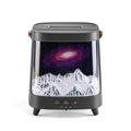 3D Starry Sky Flame Aromatherapy Machine Desktop Home Humidifier Black 132x132x149mm Galaxy Style