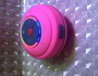 Mini Waterproof LED Speaker Pink