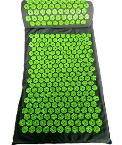 Acupuncture Yoga Cushion Massage Cushion and Pillow A green Set