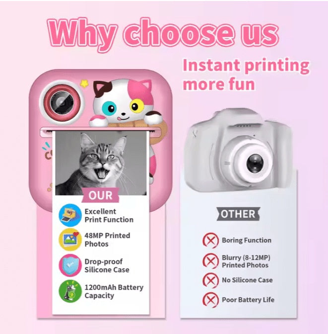 Instant Print Camera For Kids