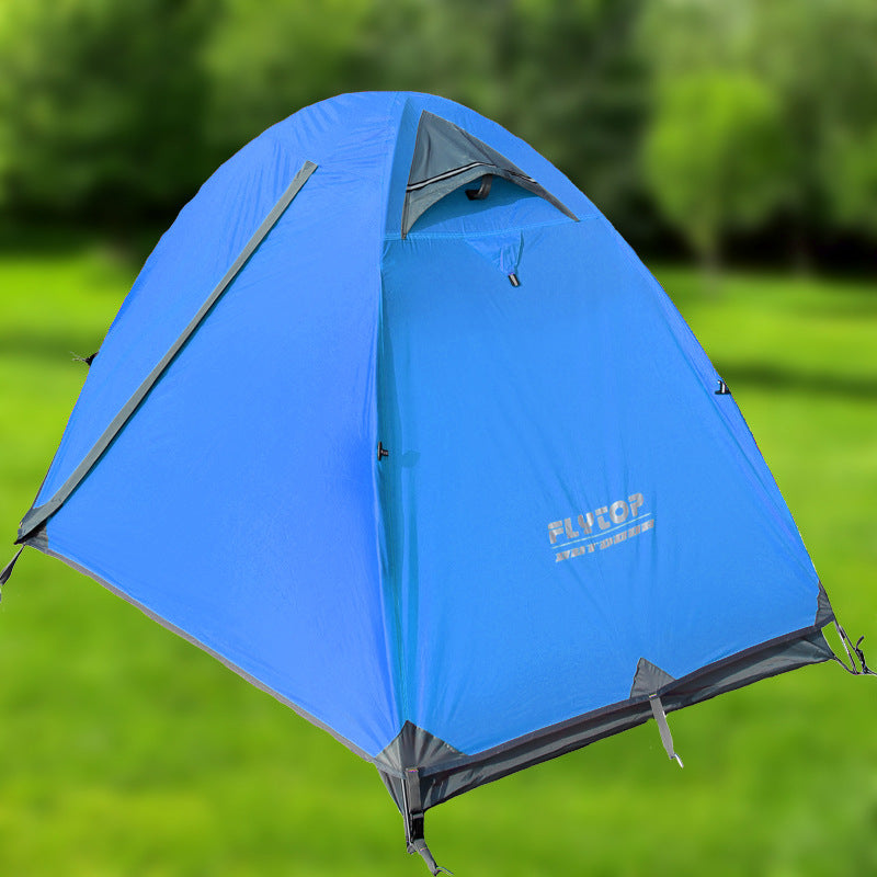 Outdoor Double Camping Rainproof Tents Outdoor Camping High Mountain Snowfield Ultra-light Camping Equipment Blue