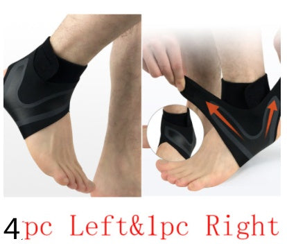 Ankle Support Brace Safety Running Basketball Sports Ankle Sleeves Black M 4set Left Right