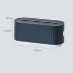 Power Strip Wire Case Cable Storage Box Anti Dust Charger Socket Organizer Network Line Storage Bin Charger Wire Management Blue