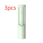 2-1 Reusable Pet Hair Remover Brush Lint Roller Portable Effective Self Cleaning Tool for Cat Dog Fur Hair Dust Removal Brush Green3pcs
