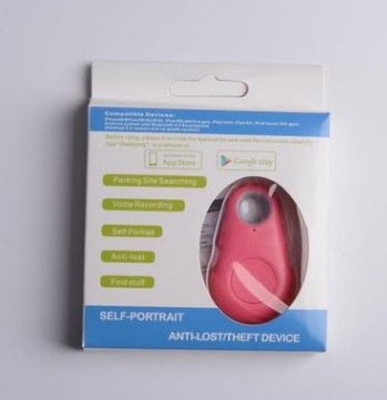 Water Drop Bluetooth-compatible Anti Lost Object Finder Pink