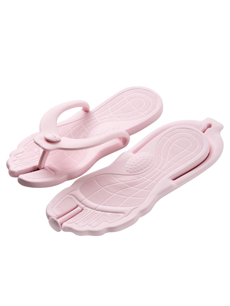 Folding beach slippers Pink