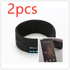 Wireless Bluetooth-compatible Headband Outdoor Fitness Yoga Headband 2pcs Dark Grey1 with box