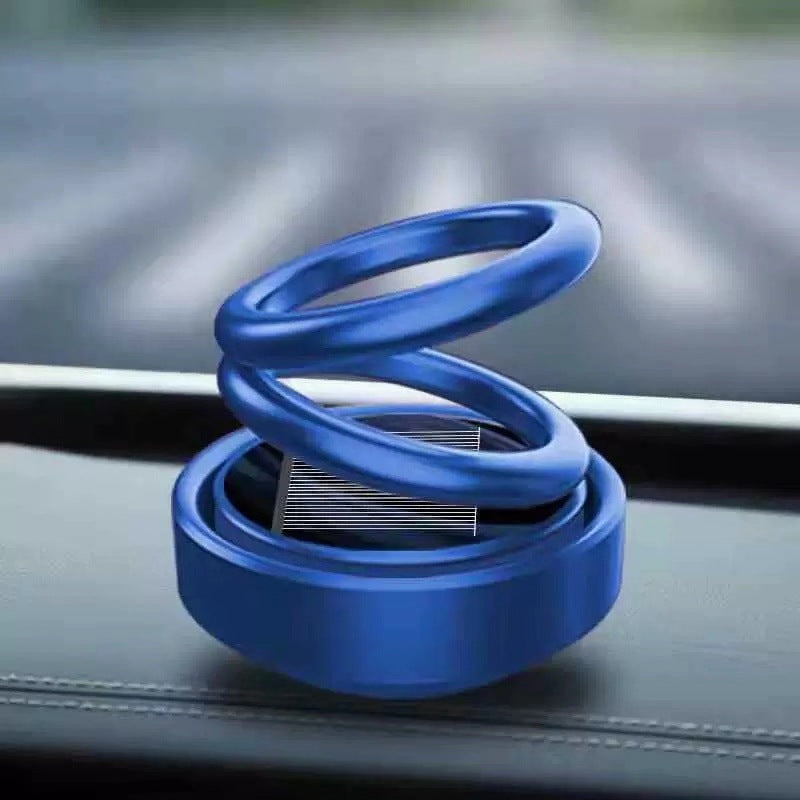 Solar Auto Rotation Car Air Freshener Perfume Seat Blue