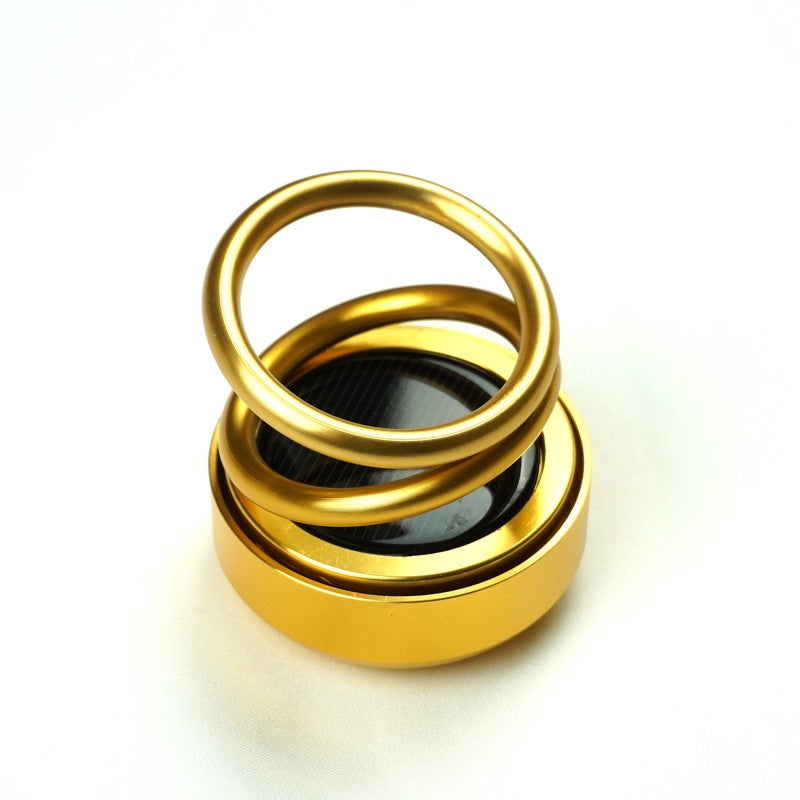 Solar Auto Rotation Car Air Freshener Perfume Seat Gold