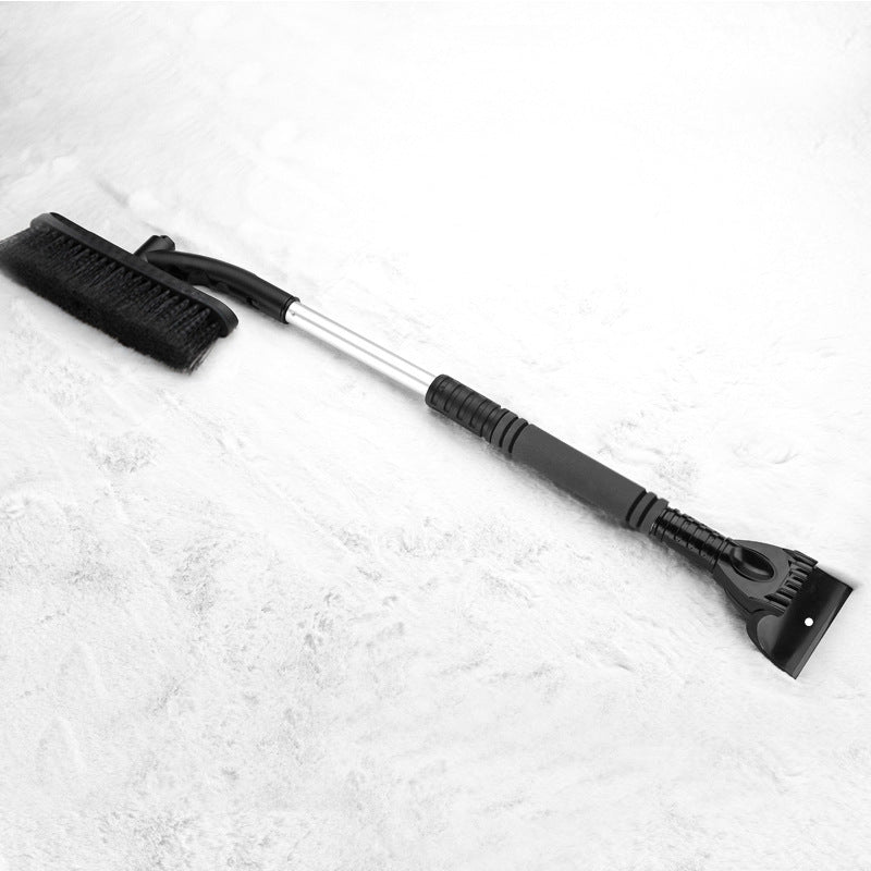 Car Cleaning Brush Ice Scraper Detachable Snow Shovel Brush Dust Remove Brush Auto Windshield Extendable Snow Brush Foam Handle black