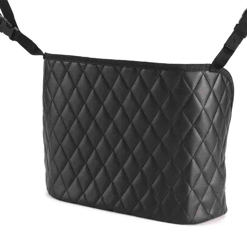 Car Storage Bag Handbag Holder Car Seat Storage Organizer Handbag Holder Auto Interior Stowing Tidying Car Middle Organizer Black without pockets