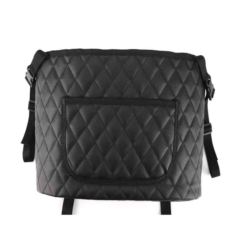 Car Storage Bag Handbag Holder Car Seat Storage Organizer Handbag Holder Auto Interior Stowing Tidying Car Middle Organizer Black with pockets