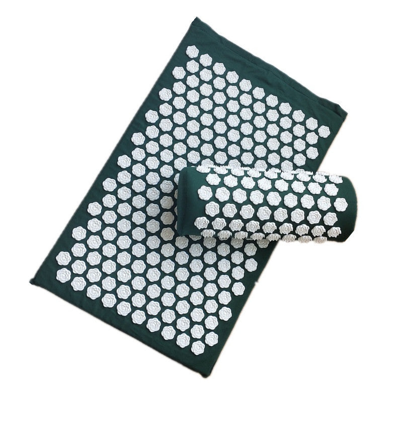 Acupuncture Yoga Cushion Massage Cushion and Pillow Blackish Green Lotus