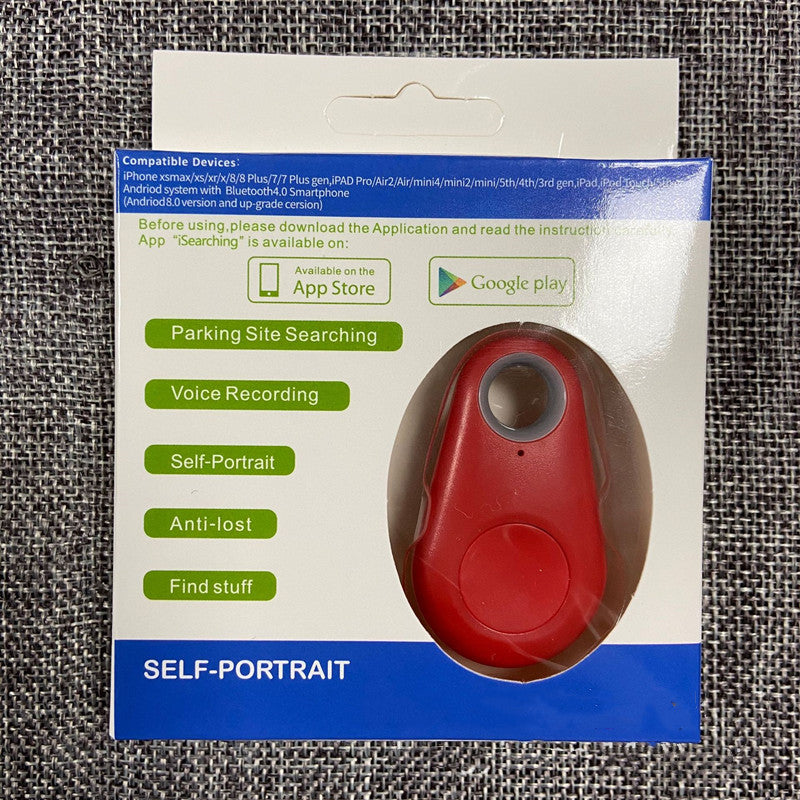 Water Drop Bluetooth-compatible Anti Lost Object Finder Red
