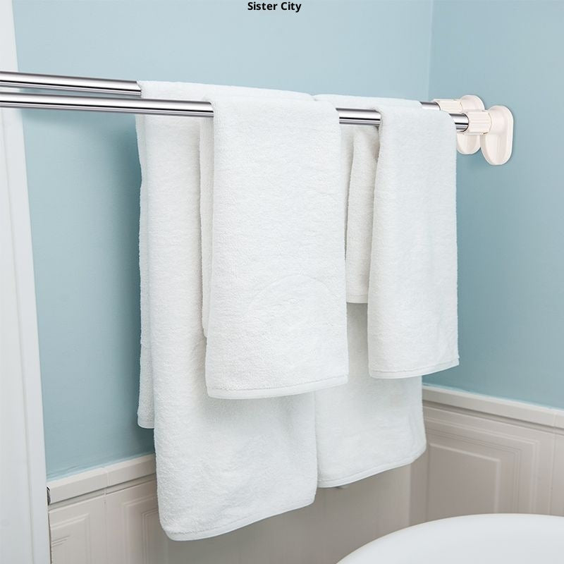 Telescopic Rod No-drill Balcony Clothes Hanger Bathroom