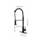 Solid Brass Single Handle Single Rod Downward Spring Kitchen Sink Faucet