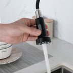 Solid Brass Single Handle Single Rod Downward Spring Kitchen Sink Faucet
