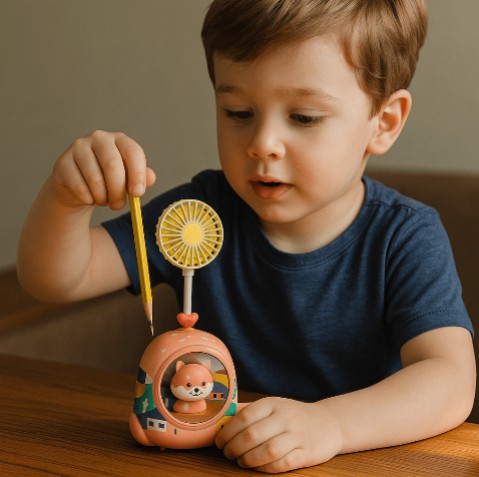 Mini Cartoon Animal Fan