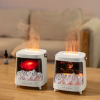 3D Starry Sky Flame Aromatherapy Machine Desktop Home Humidifier