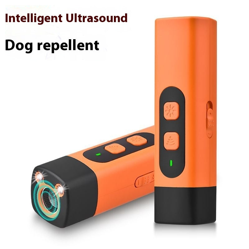 Pet Dog Repeller Ultrasonic Dog Training Device Rechargeable Anti Dog Bark Deterrent Device With LED Flashlight Pets Supplies