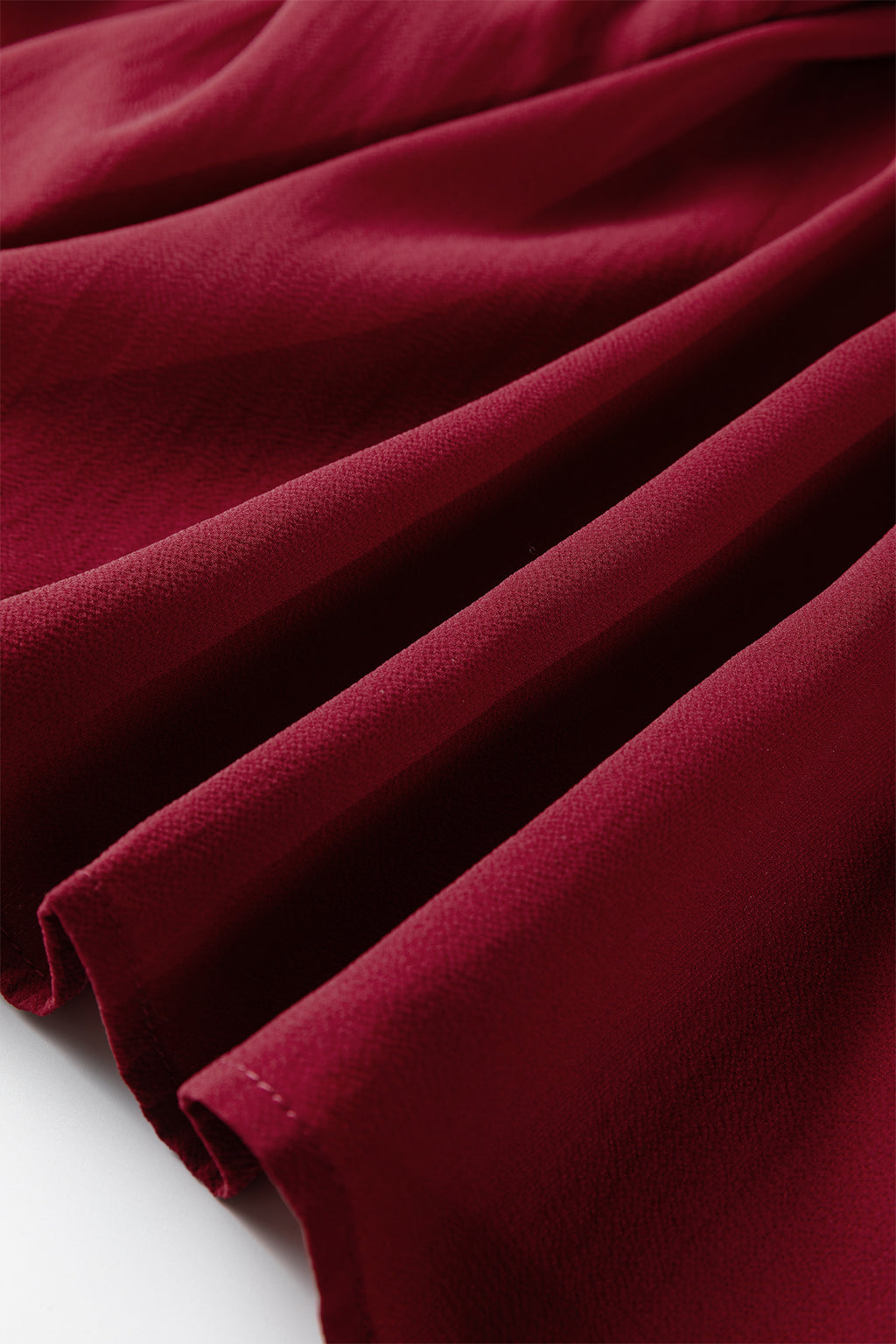 Fiery Red Black Frill Tiered Drawstring Waist Maxi Skirt- Women