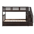 Wendell Twin over Twin Bunk Bed with Three Drawers, Espresso
