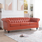 84.65' Rolled Arm Chesterfield 3 Seater Sofa
