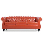 84.65' Rolled Arm Chesterfield 3 Seater Sofa
