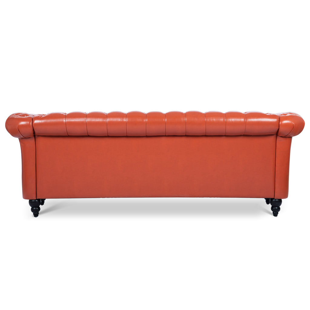 84.65' Rolled Arm Chesterfield 3 Seater Sofa
