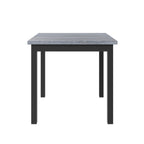 TOPMAX 5-Piece Counter Height Dining Set Wood Square Dining Room Table and Chairs Stools w/Footrest & 4 Upholstered high-back Chairs,Black