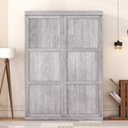 Full Size Murphy Bed, can be Folded into a Cabinet, Gray