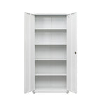 High Storage Cabinet with 2 Doors and 4 Partitions to Separate 5 Storage Spaces, Home/ Office Design