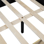 Full Size Upholstered Daybed with 2 Storage Drawers Sofa Bed Frame No Box Spring Needed, Linen Fabric (Beige)