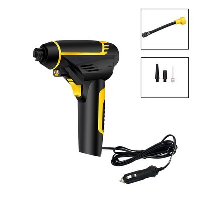 Automatic Portable Handheld Digital LED Smart Car Air Compressor Black