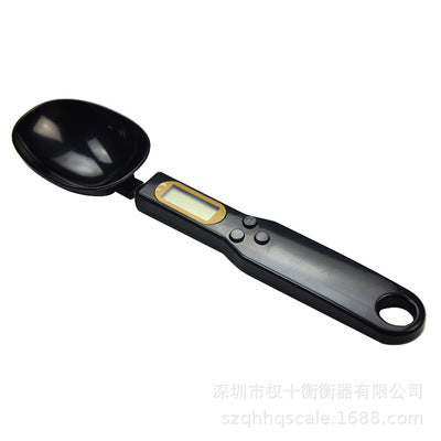 LCD Digital Kitchen Scale Electronic Cooking Food Weight Measuring Spoon Grams Coffee Tea Sugar Spoon Scale Kitchen Tools Black
