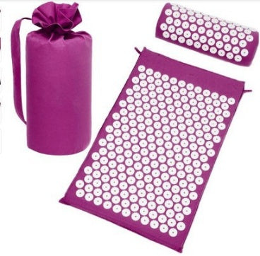 Acupuncture Yoga Cushion Massage Cushion and Pillow Purple1 Set