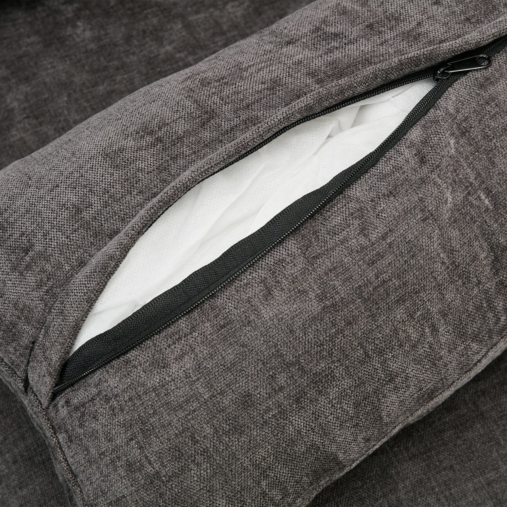 Cozy Upholstered Sofa Set Oversized Comfy Cloud Sofa Double Cushion Sofa Group Plush Cushion Sofa Couch for Living Room, Grey