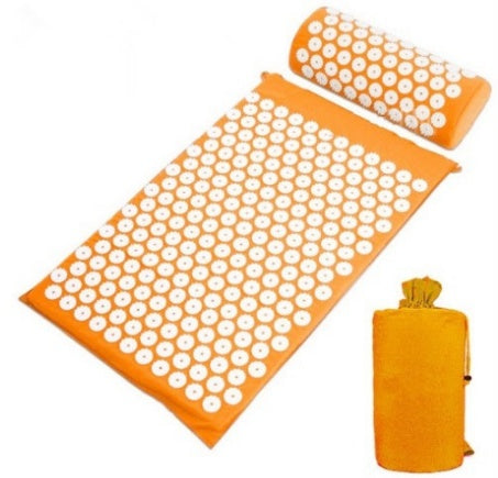 Acupuncture Yoga Cushion Massage Cushion and Pillow Orange Set