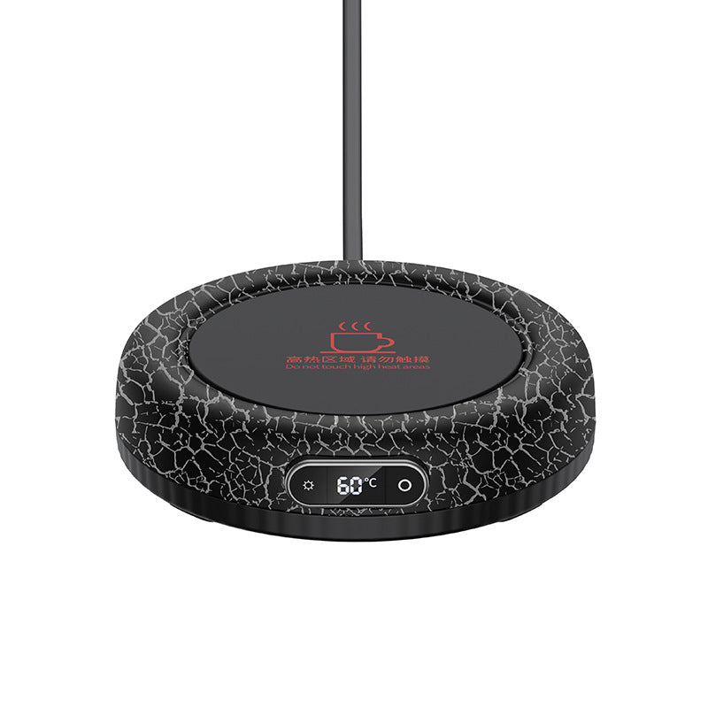Constant Temperature Cup Warming Holder Intelligent Number Insulated Coaster VK908 Black