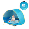 Baby Beach Tent Kids Outdoor Camping Easy Fold Up Waterproof Up Sun Awning Tent UV-protecting Blue