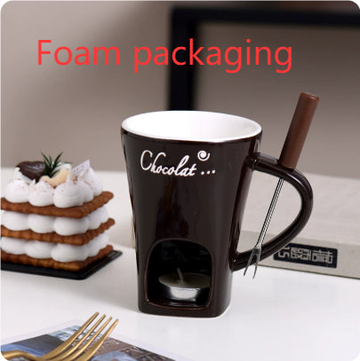 Fondue Mug Set Personal Mini Fondue Pots Chocolate Cheese Ice Cream Fondue Maker Kit Individual Butter Melter Cup Small Warmer Kitchen Gadgets Coffee foam packaging
