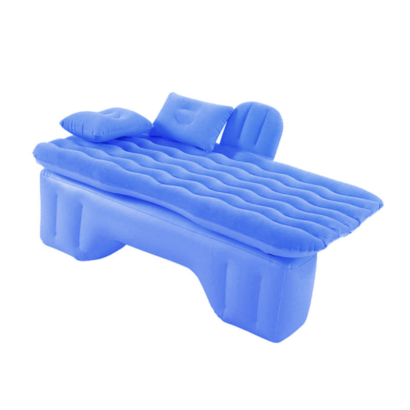 Inflatable Mattress Camping Car Air Mattress Car Travel Mattress Outdoor Car Pillow Bed Blue Siamese