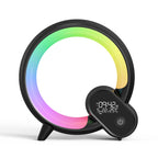 Creative Q Light Analog Sunrise Digital Display Alarm Clock Bluetooth Audio Intelligent Wake-up Q Colorful Atmosphere Light Black
