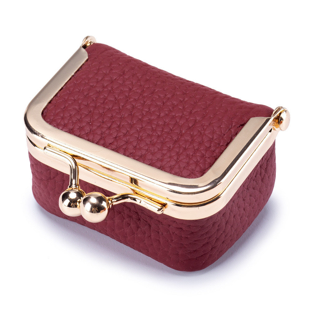 Mini Coin Purse Female Creative Storage And Carrying Wine Red
